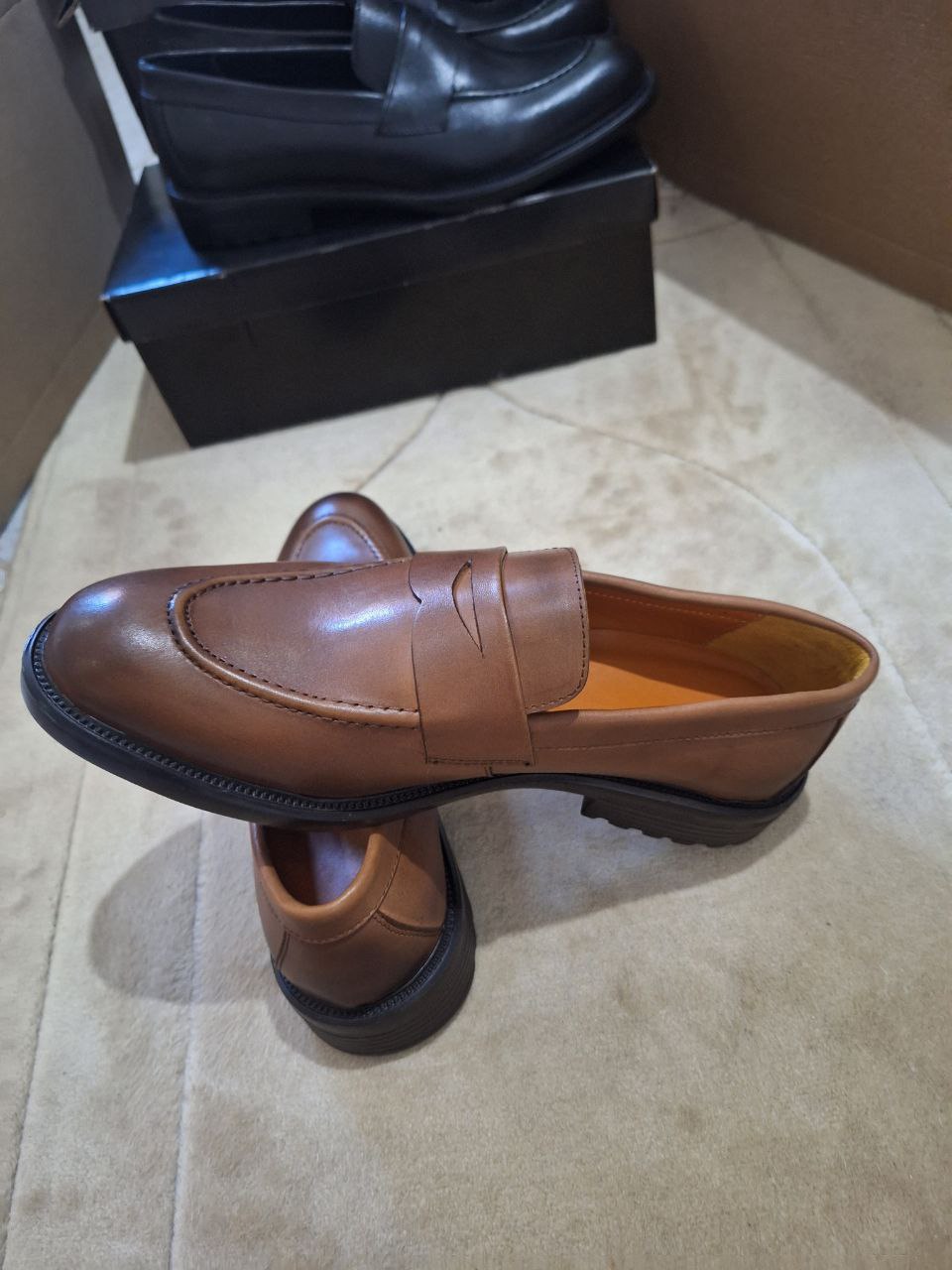 Mocassins college en Tabac