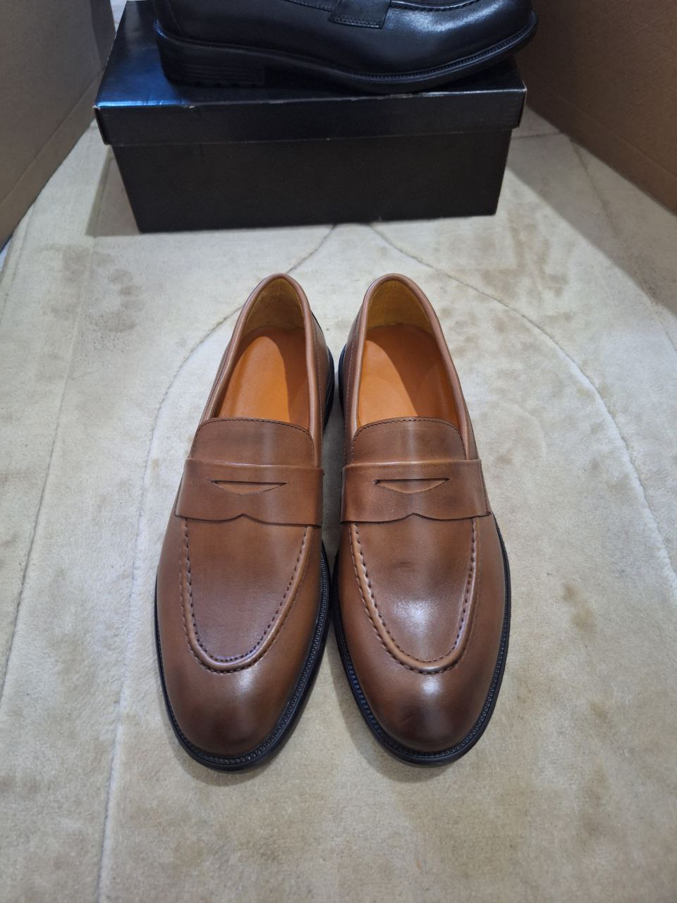 Mocassins college en Tabac